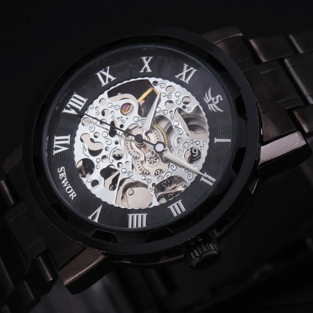 

Transparent Black Watch Men Watches Top Brand Luxury Relogio Male Clock Men Casual Watch Montre Homme Mechanical Skeleton Watch