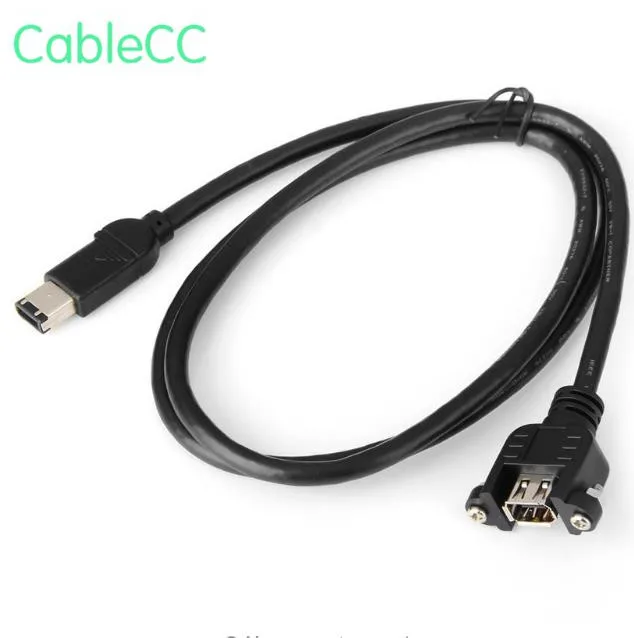 

FW-013-1M IEEE 1394 6PIN Male to Female Active Repeater Extension Cable 100cm Firewire 400 Mount Screw type Extender Cable Wire