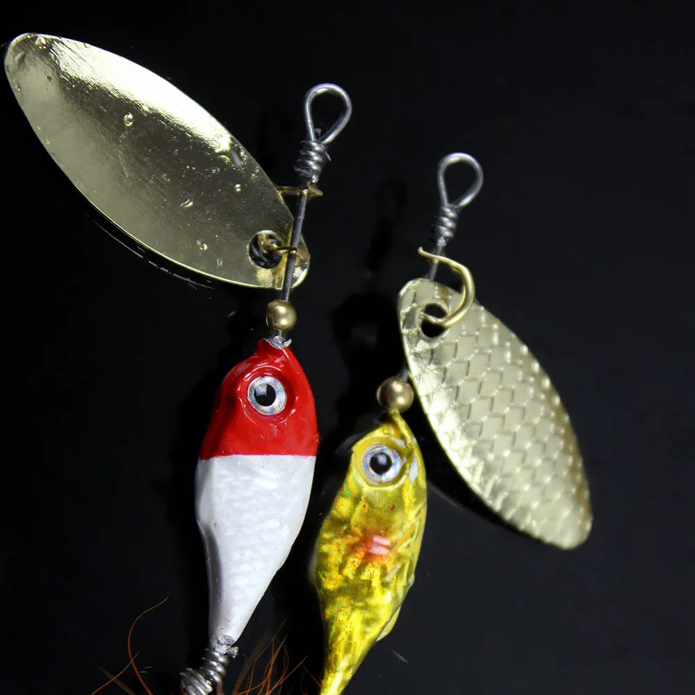 Metal Fishing Lure Spoon Spinner Lures For Fishing Artificial Fishing Lures with Feather Hook