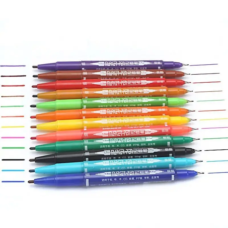 

12 Colores Markers Pen Manga Art Supplies Marker Drawing Micron Fine Lettering Pen Caligraphy Architecture Tekenen Set Liner