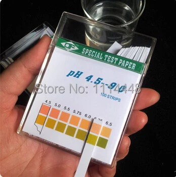 

50pack/lot 100strips/Pack PH4.5-9.0 Alkaline pH Test paper Strips Indicator Litmus Kit Testing strips