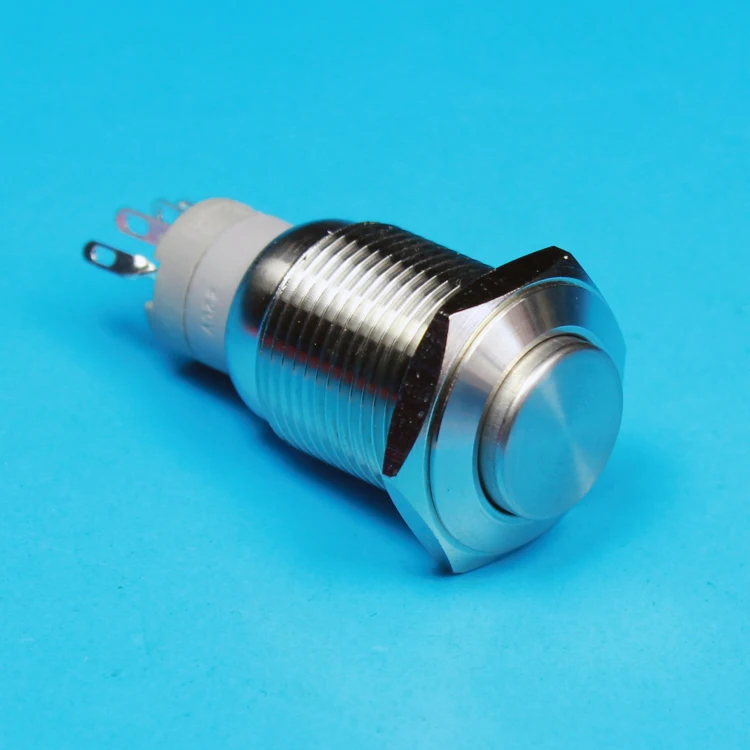 high round head 1NO 1NC momentary waterproof 16mm push button switchin