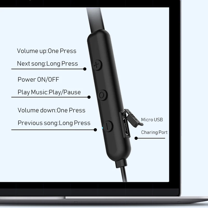 Wireless Headphones Bluetooth 5 0 Earphone 12H Music Time Active Noise Cancelling Headset For Sport E12 Earphone