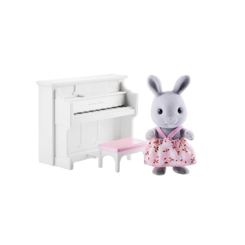 Sylvanian Families кукольный домик аксессуары для мебели фигурная игрушка куклы Кролик сестра и набор для фортепиано Новинка#18108