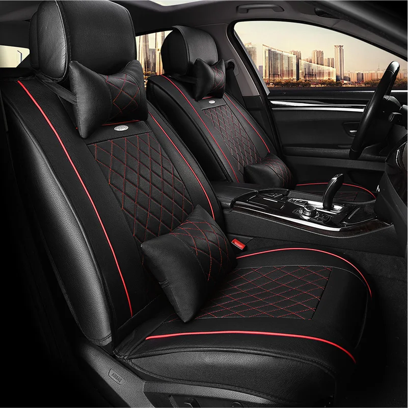 

WLMWL Universal Leather Car seat cover for Subaru all models forester BRZ XV Outback Legacy car styling car accessorie