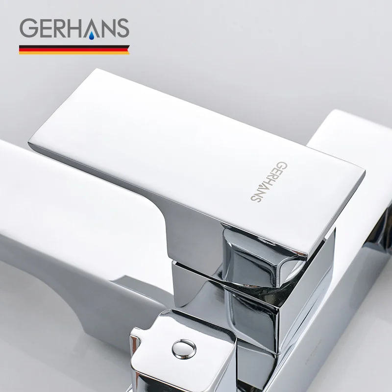 GERHANS Leometric кран для ванны душа комплект 2 Way душ клапан душевая установка низкого