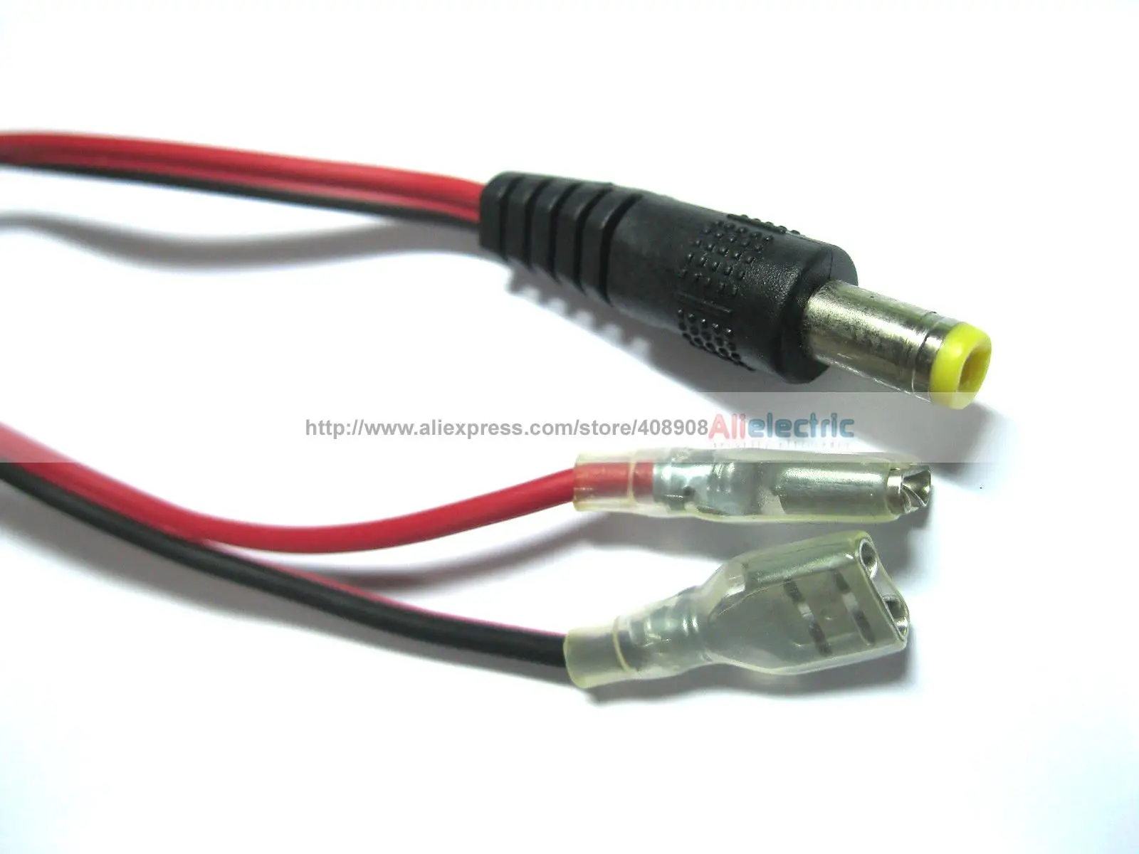 

50 Pcs DC Power 5.5 x 2.1mm Male Plug Connector to Dual Electrode Clip Cable