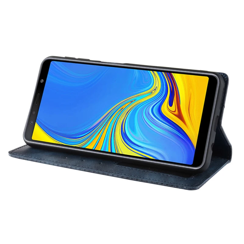 Samsung Galaxy A7 2018 A750 Retro leather flip case_97