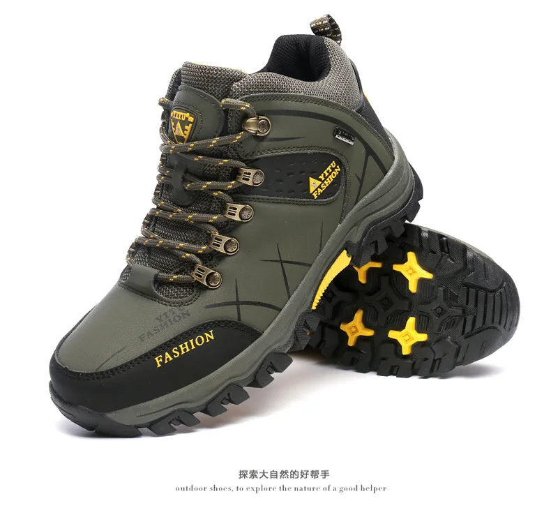 Походные ботинки для походов, мужские кожаные водонепроницаемые ботинки для альпинизма, походов, охоты, мужские уличные кроссовки