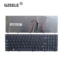 GZEELE новая английская клавиатура для ноутбука lenovo G560 G 560 G565 G560A G565A G560E G560L черная клавиатура для ноутбука с рамкой