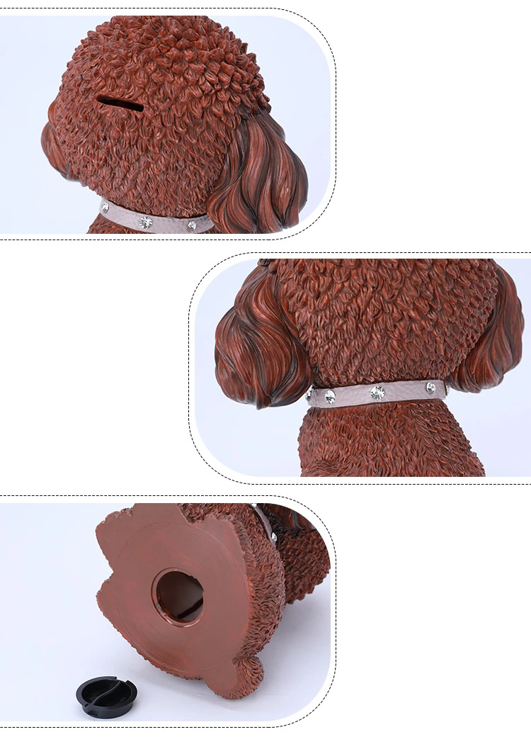 VILEAD 8,6 ''милая собака Копилка фигурки Тедди Поморское Французский бульдог модель коробка для хранения денег животного миниатюры Home Decor