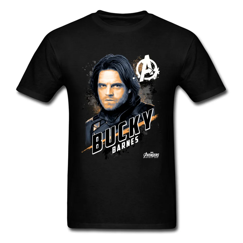 

Custom Bucky Barnes T-shirts Wholesale Autumn O-Neck Tops T Shirt 100% Cotton Men Comics Tees Avengers Tshirt Might Marvel
