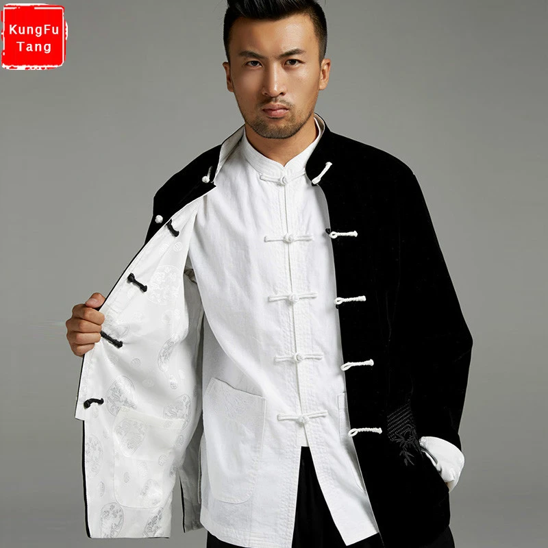 cubrir Cada semana matraz KungFuTang alta calidad de terciopelo chino chaqueta reversible ropa kung fu  uniforme artes marciales ropa de abrigo Tang trajes abrigo|Camisas  marciales| - AliExpress