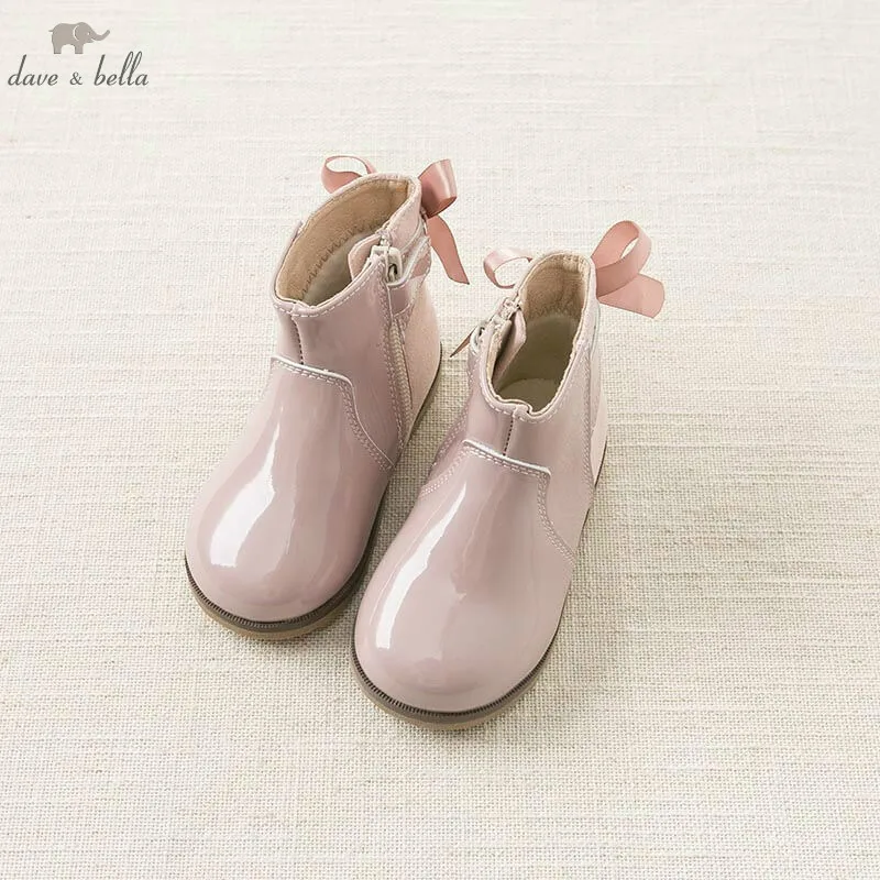 

DB8802 Dave Bella autumn winter girl's fashion boots children leather shoes girl high quality boots