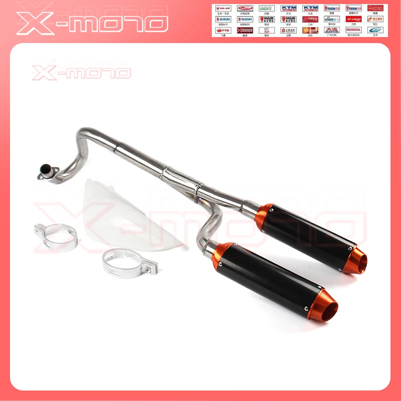 Stainless Steel Weld On Dual Exhaust Muffler FOR CRF50 PIT BIKES Stainless Steel Weld On Dual Exhaust Muffler FOR CRF50 PIT BIKES