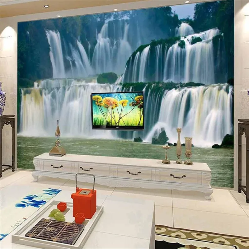 

beibehang Custom photo wallpaper background wallpaper living room TV natural landscape waterfall 3D murals papel de parede