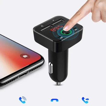 

Wireless Bluetooth Car MP3 Player Dual USB Ports Fast Charging Car FM Transmitter Auto Car Charger Universal