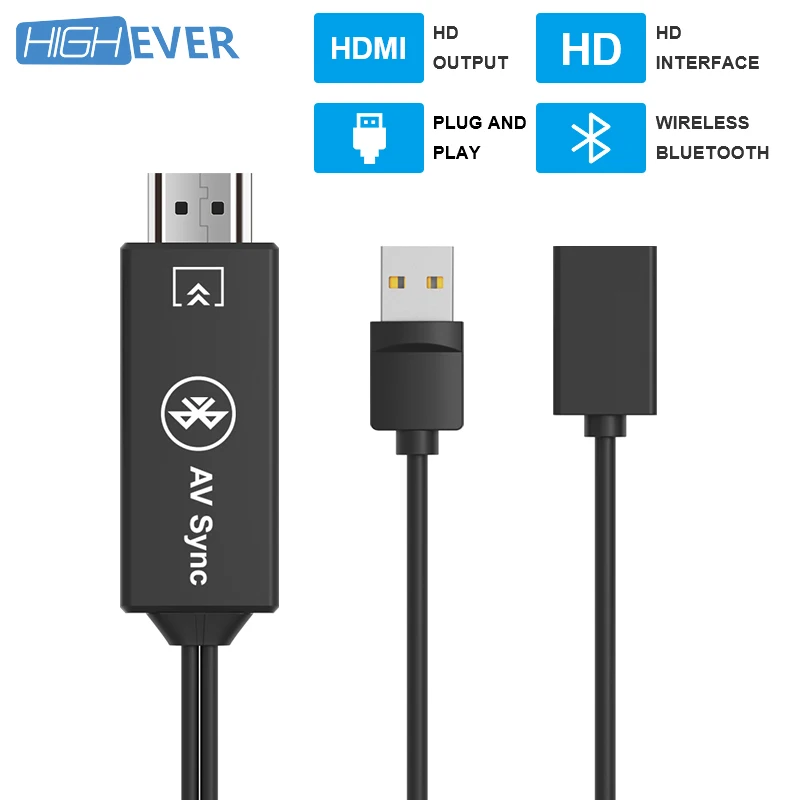 HIGHEVER несколько HDMI кабель USB к Bluetooth конвертер 1080P аудио адаптер для Macbook Xiaomi huawei