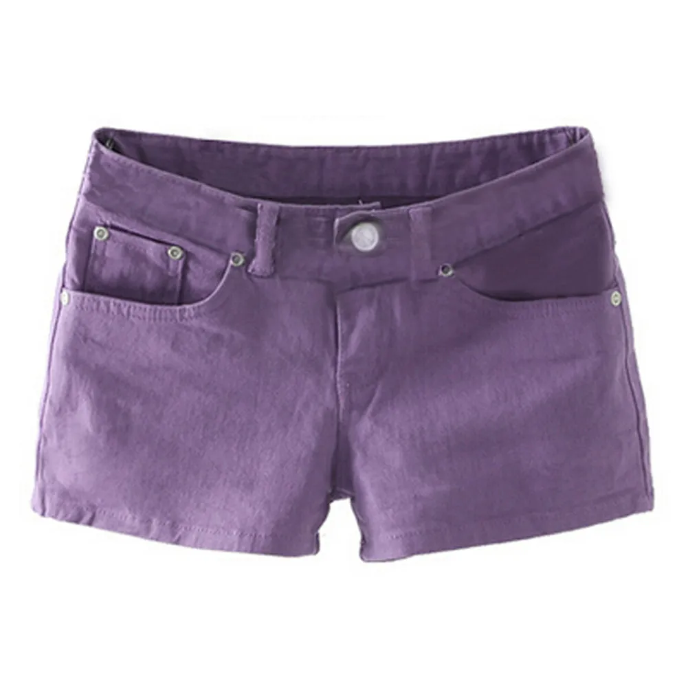 SYB Summer Denim font b Shorts b font Slim Fit Candy Color font b Short b