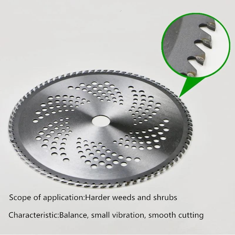 Durable 40/60 Teeth Manganese Steel Alloy Replacement Lawn Mower Blade Circular Grass Cutter Brush Saw Blade Cutting Grass Tree