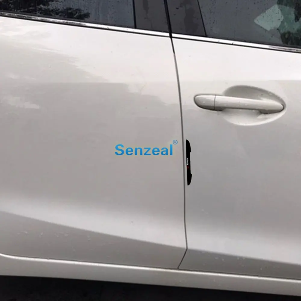 SENZEAL, автомобильная дверь, защита от столкновений, резиновая Автомобильная защитная полоса, украшение, защита от царапин,, водонепроницаемая, для Toyota, черная, гнущаяся