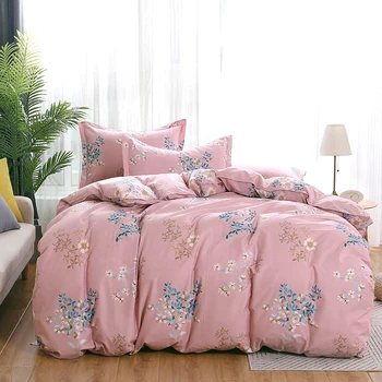 

Luxurious Graceful Bedding Set export Bed Linen quilt cover Bed Sheet Elegant soft Duvet Cover light pink Best-selling