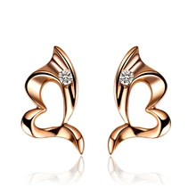 GVBORI 18 K серьги с натуральными камнями из розового золота для женщин Свадебные/обручальные Подарочные ювелирные изделия