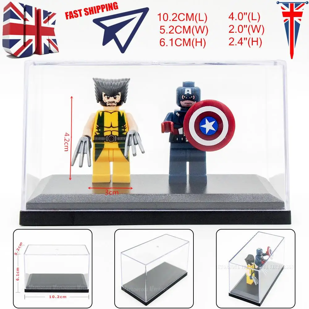 Odoria UK Прозрачный Акриловый Дисплей Чехол 10 см L Perspex коробка мини размер защита от