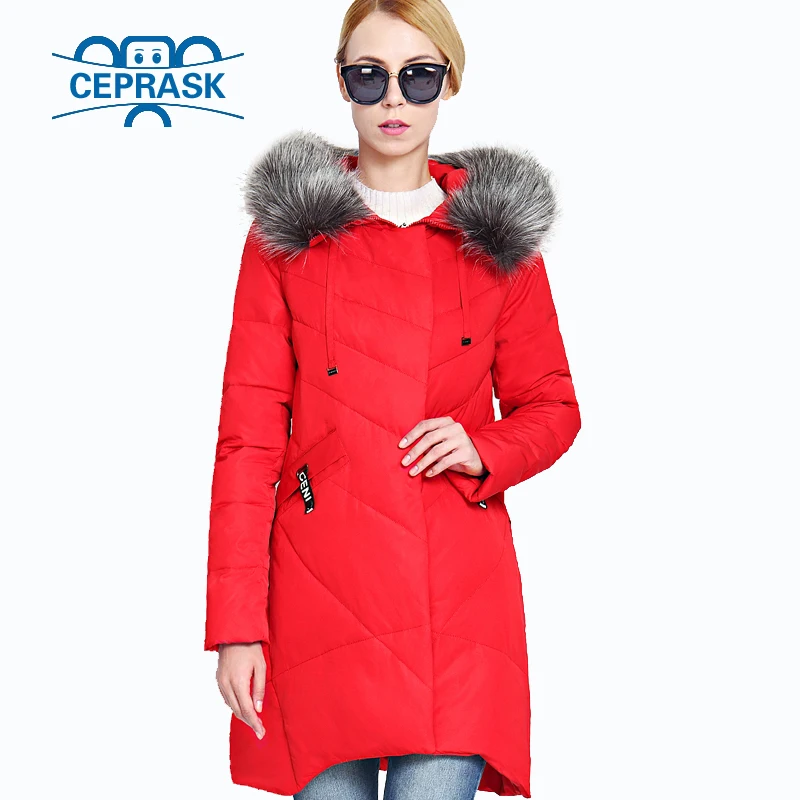 2018 New Winter Women's Coat Plus Size Hooded Fashion Warm Women Down Jacket High-quality Biological-Down Female Parkas Ceprask