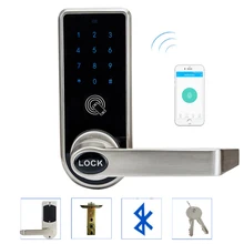 Bluetooth Smart Electronic Door Lock APP Control, Code, 2 Mechanical Keys Touch Screen Keypad Digital Password Lock lk818BSAP