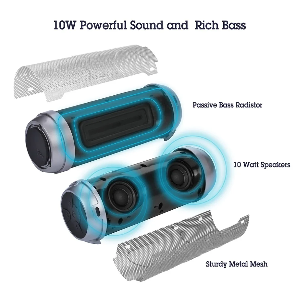  Avantree Portable Bluetooth Bike Speaker with Bicycle Mount & SD Card Slot 10W Powerful Enhanced Ba