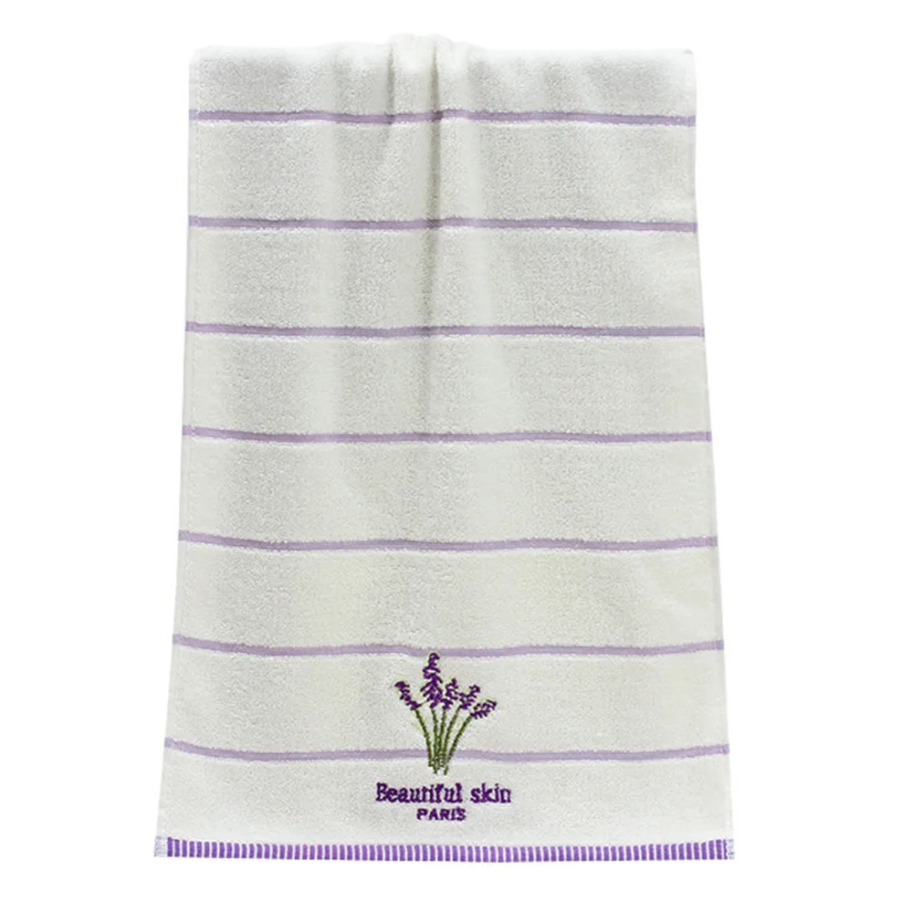 34x74 см хлопок лавандового цвета полотенце s вышивка ароматерапия мягкое банное полотенце для рук и лица лист набор быстросохнущее пляжное банное полотенце s#5