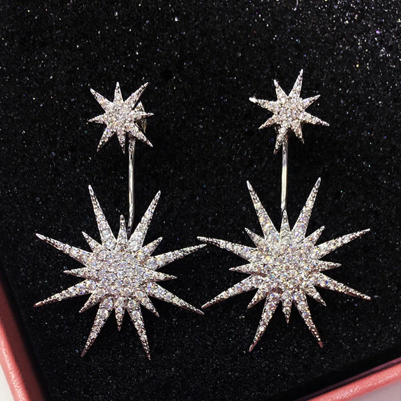 

DOKOL New Fashion Women Earrings Inlay Tiny AAA+ CZ Stone Dangle Asterism Shape Earring for Party boucle d'oreille DKE0126