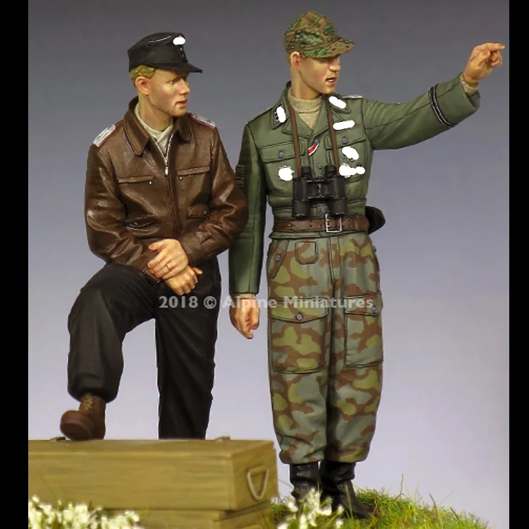 1/35 набор офицеров 44 45 полимерная модель Soldier GK военные темы во время Второй
