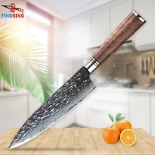 FINDKING 8 дюймов Sapele с деревянной ручкой дамасский нож шеф-повара 67 слоев профессиональные японские кухонные ножи из дамасской стали