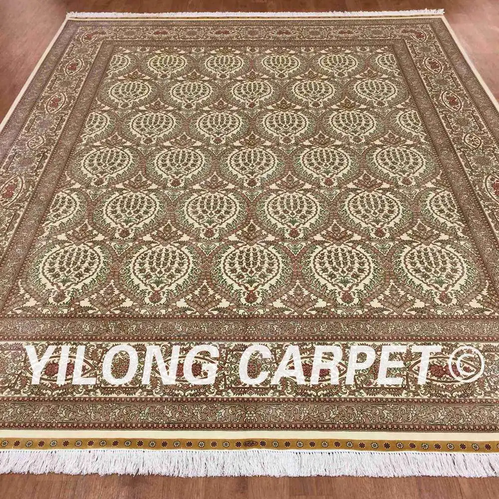 Yilong 8'x10' большой изысканный ручной работы персидский ковер магазин ручной работы шелковый ковер в восточном стиле(QZT30A8x10