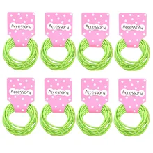 Новинка, 50 шт., маленькие аксессуары для волос для маленьких девочек, резинки для волос, галстуки на резинке, зеленый цвет