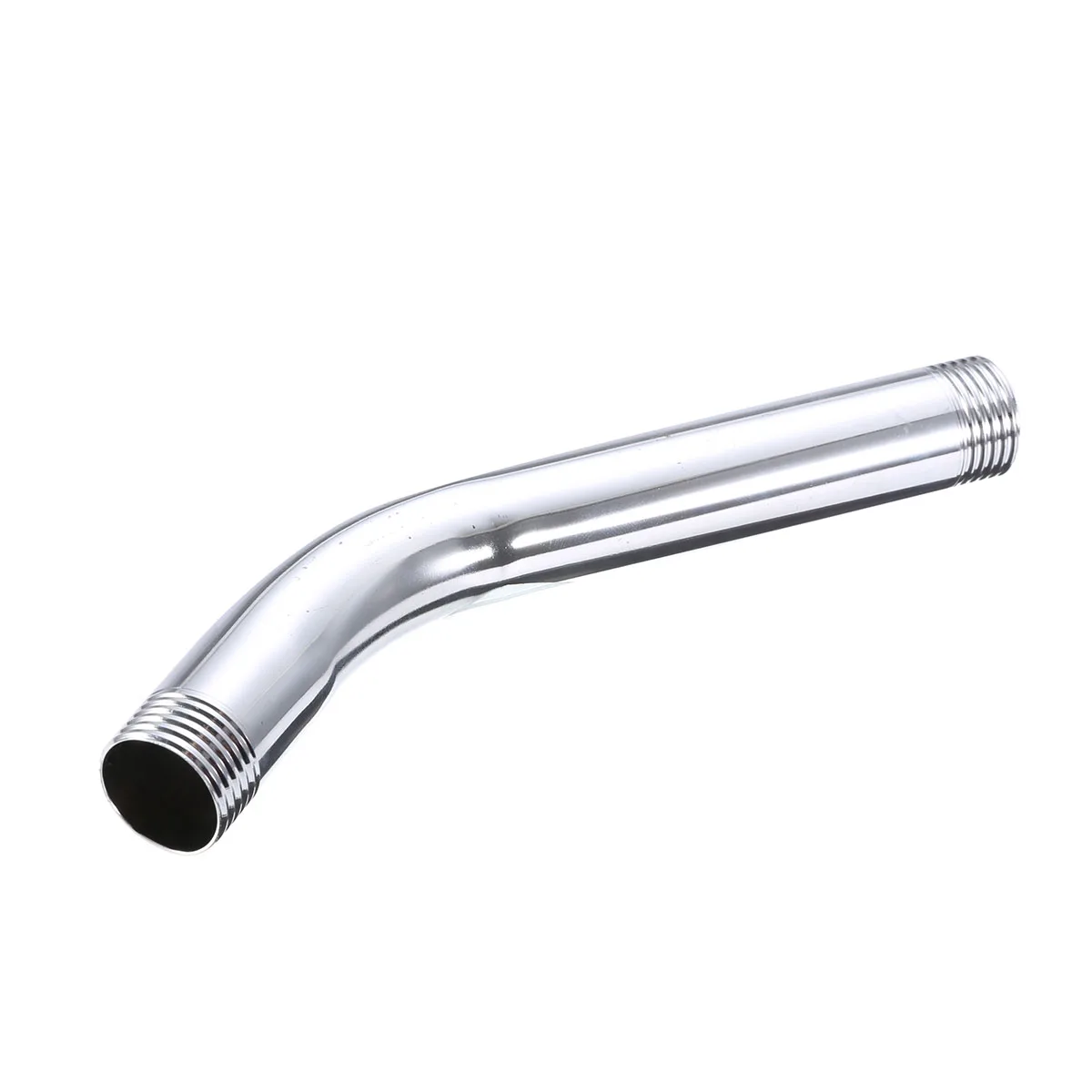 G1/2" Threaded Shower Head Extra Pipe Stainless Steel Shower Arm Head Extension Angled Extra Pipe Tube
