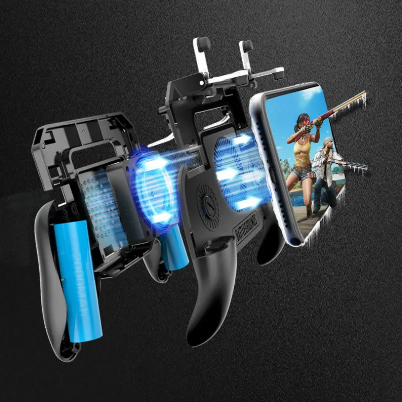 4000 мАч Pubg мобильный игровой курок контроллер держатель pubg клавиатуры Джойстик кулер вентилятор с power bank для телефона L1R1 игры