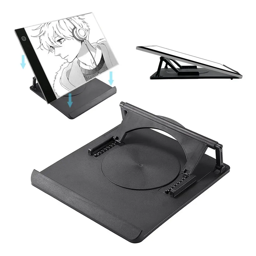 

Wrumava A4 Light Box Pad Stander Kenting Multifunction Rotate 360 Adjusting LED drawing board Lightbox Tracing Holder Rotate