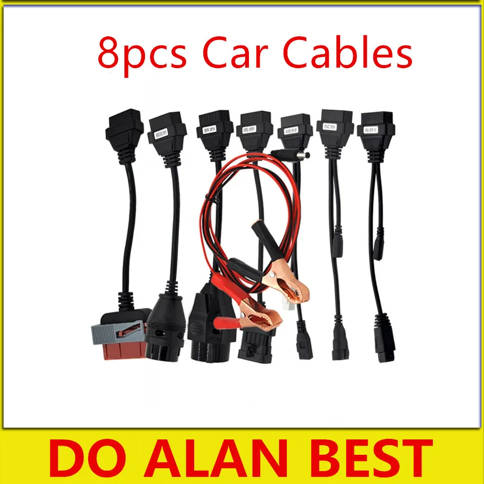 Prix pour (10 pcs/lot) ensemble Complet 8 Câbles De Voiture CDP Pro OBD2 OBDII Voitures Camions De Diagnostic-outil voitures adaptateur DHL ship Prix pour (10 pcs/lot) ensemble Complet 8 Câbles De Voiture CDP Pro OBD2 OBDII Voitures Camions De Diagnostic-outil voitures adaptateur DHL ship