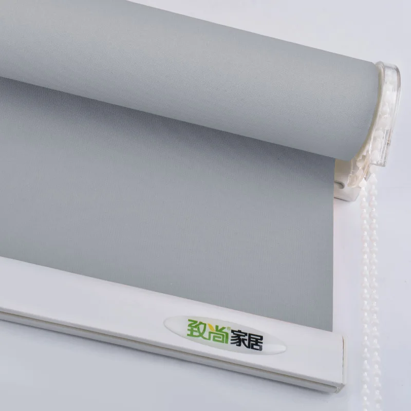 

Grey Roller Blinds Curtain Drill System Office Kitchen Bed Room Solid Half Shade Window Blinds Customized Size