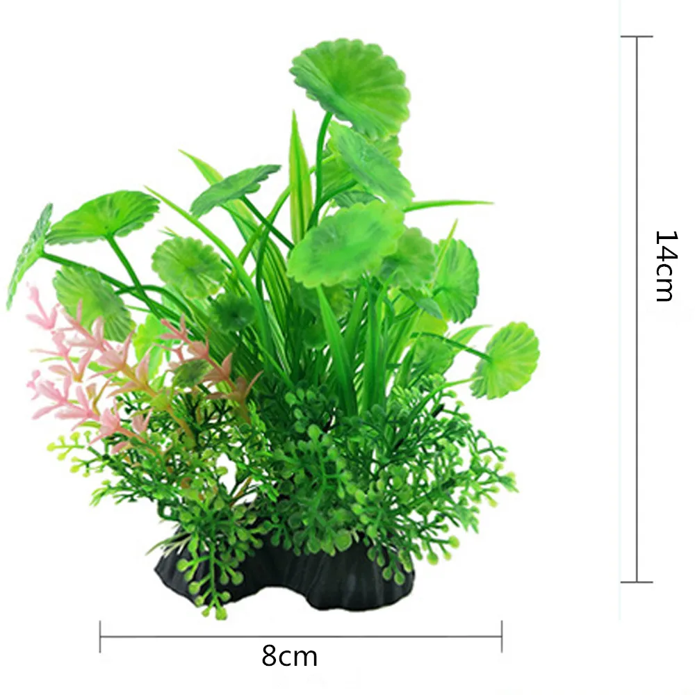 Искусственная искусственная трава для аквариума, зеленые растения, украшение для аквариума