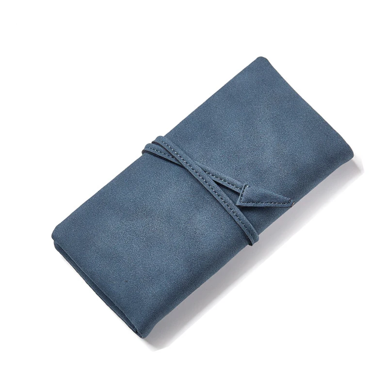 

New Women Wallet Multifunctional Money Long Style Purse Drew-string Change Closure Bank Card Coin HandBag More Card Slots Huge