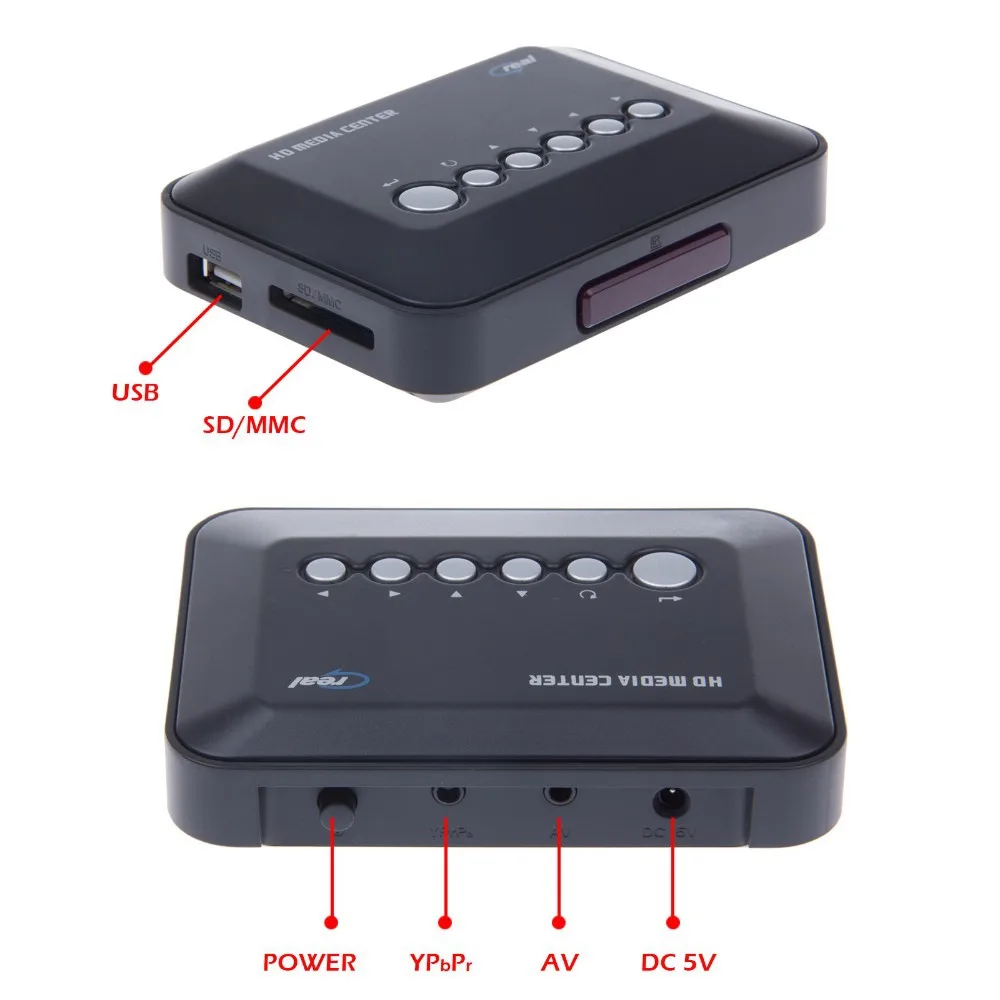 JEDX C100 мульти медиаплеер мини HD 720P Автомобильный медиаплеер ТВ коробка поддержка 1280*720p MKV RM AV SD USB SDHC MMC с автомобильным адаптером