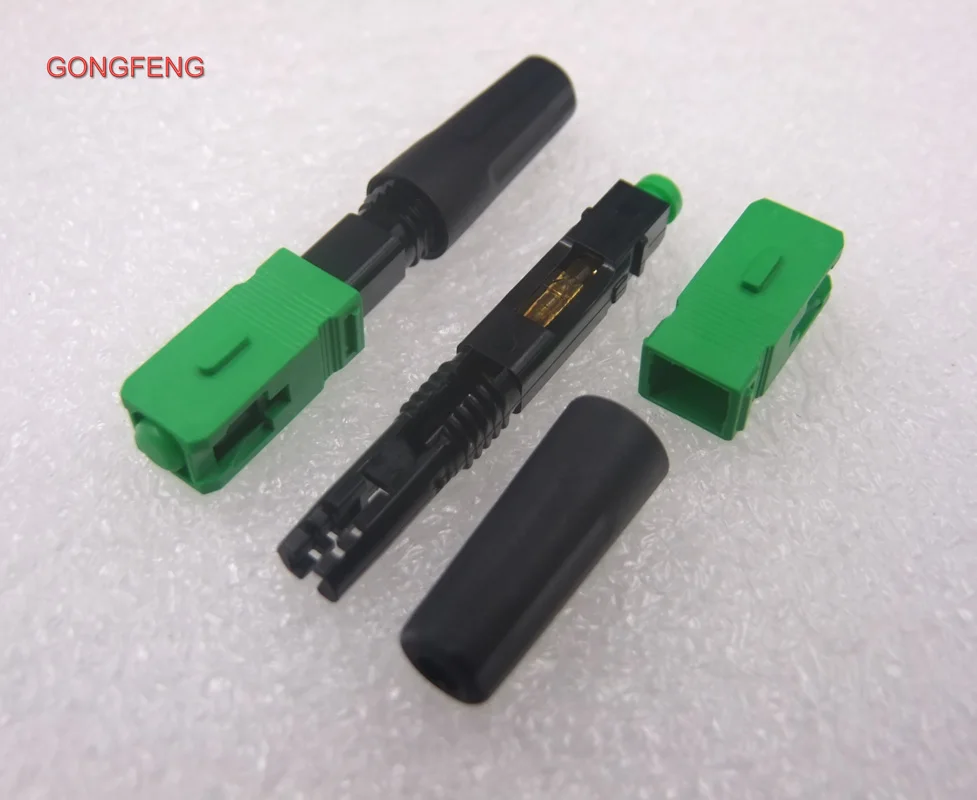 

GONGFENG 200pcs New Hot SC/APC Optic Fiber Fast Connector FTTH Embedded Quick Connector Special Wholesale Shipping to Russia