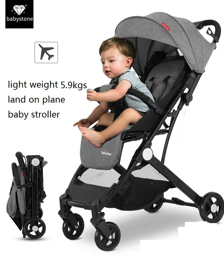 Портативная Складная легкая детская коляска, садись в самолет, плоская укладка, подходит для новорожденных 0-3 лет
