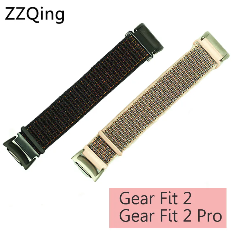 ZZQing ремешок для samsung gear Fit 2 SM R360 нейлоновый Браслет замена fit Pro