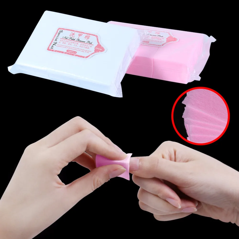 

900Pcs Gel Nail Polish UV Cleaners Cotton Wipes Pads Nail Art Wipes Lint Paper Pad Polish Soak Off Remover Cotton Napkins