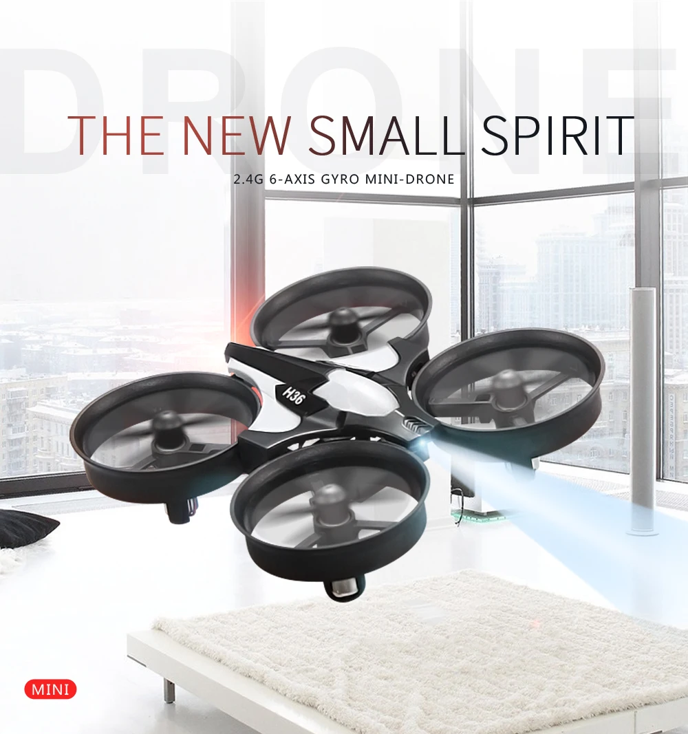 

JJRC H36 Mini Pocket Airplane Headless Mode One Key Return Micro Quadrocopter RC Racing Drone Toy Gift